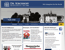 Tablet Screenshot of kirchhoff-anwalt.de